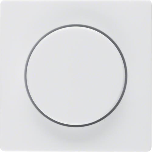 Enjoliveur avec bouton de réglage du variateur rotati Berker Q.1 / Q.3 Blanc polaire, Velours