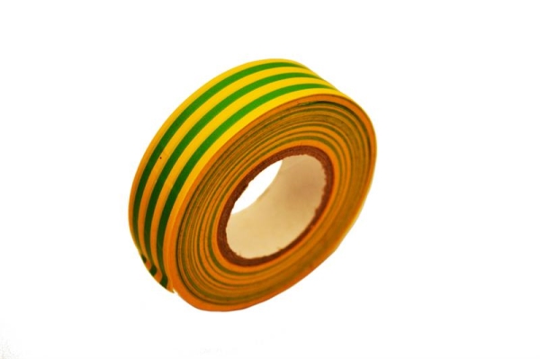 Insulating tape Green / Yellow 0.15mm x 19mm x 20m