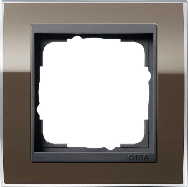 Cadre finition 1 x pour Anthracite Gira Event Clear Brun