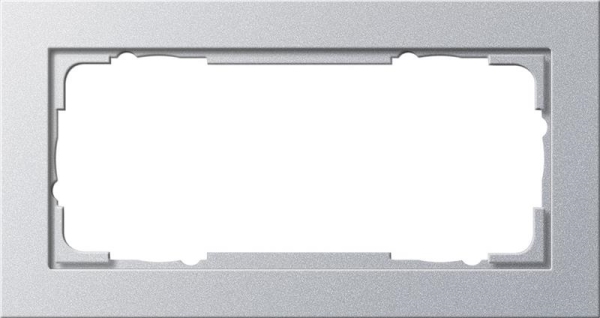 Afdekraam 2 voudig zonder middenstijl Gira E2 kleur Aluminium