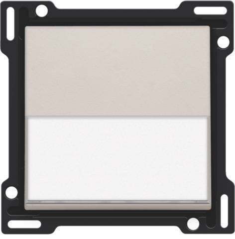 Afwerkingsset met tekstveld voor enkelvoudige schakelaar of drukknop Light Grey