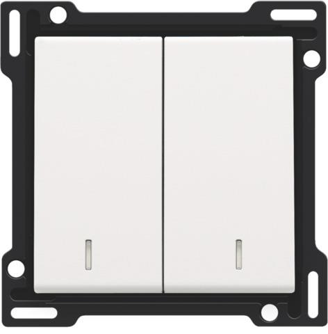 Set de finition avec double voyant pour interrupteur double allumage, interrupteur va & vient