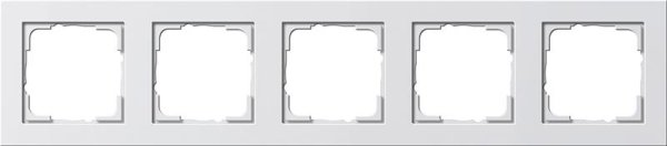 Cadre finition 5 x Gira E2 Blanc mat