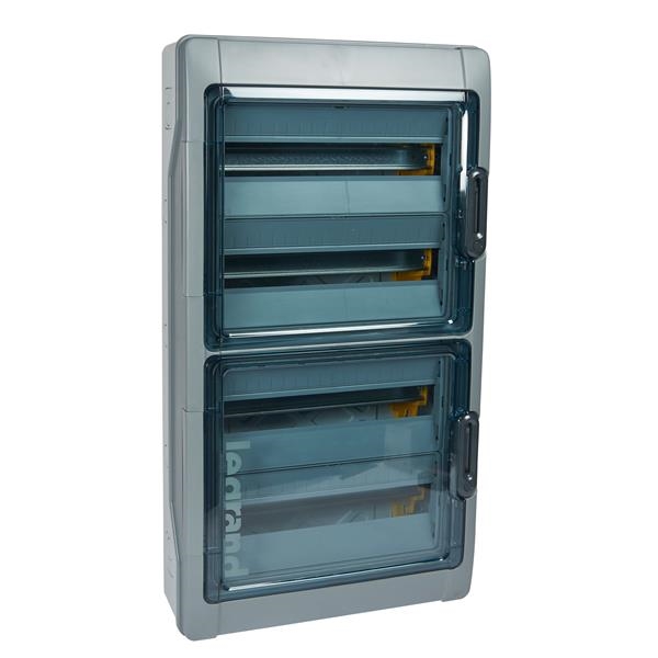 Waterdichte kast 4 x 18 modules met klemmenblok - IP65 - Plexo