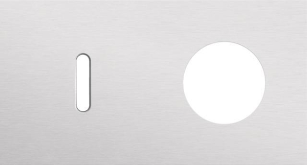 Plaque de recouvrement double, horizontale 71mm d'entraxe, pour une fonction de commutation simple e