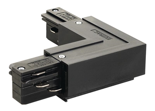 EuTrac L-connector, outer earth, Black