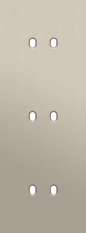 Triple cover plate, vertical 71mm centre distance, for three double switching functions, Niko Toggl