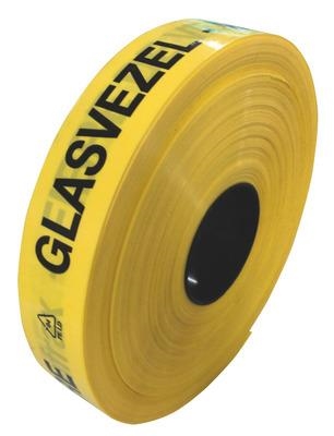 Ruban avertisseur 0,15mm x 40mm x 250m Jaune / Noir 'câble