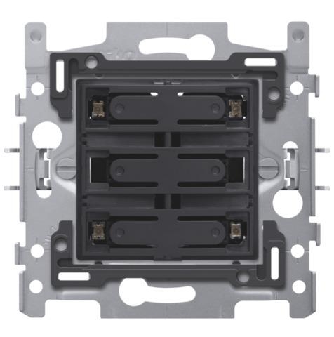 Socle pour quadruple bouton - poussoir libre de potentiel 24V NO avec Led Bleue