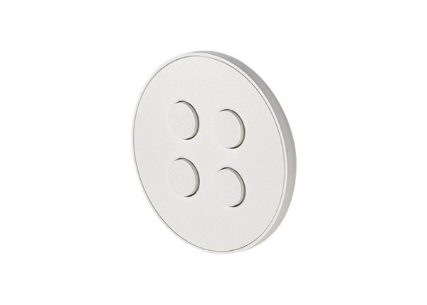 Circum Select 4R1V 24V - 250V push button + socket round NXT Black FR / BE matt White Ral 9010