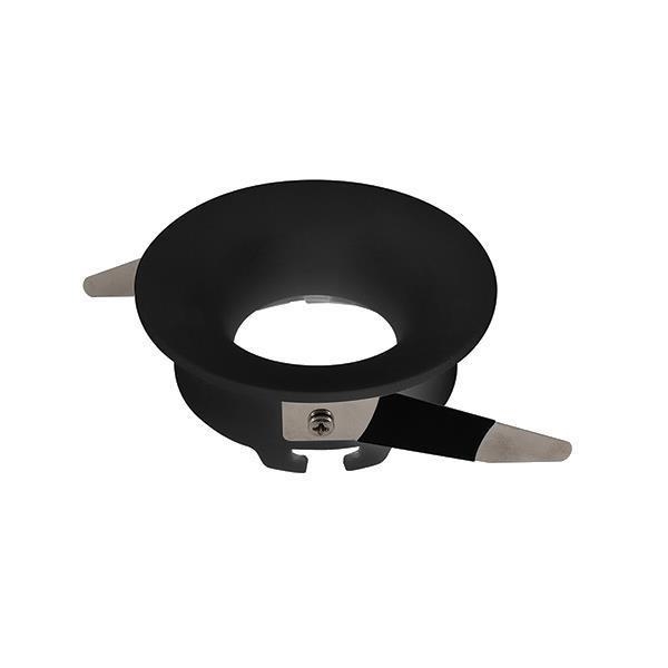 Spot fixe Gu10 fonte d'Aluminium diamètre 89 Noir avec lamelles hourdis