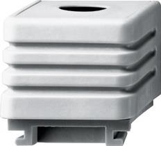 Adapter kabelinvoer 2 voudig set spatwaterdicht opbouw Grijs
