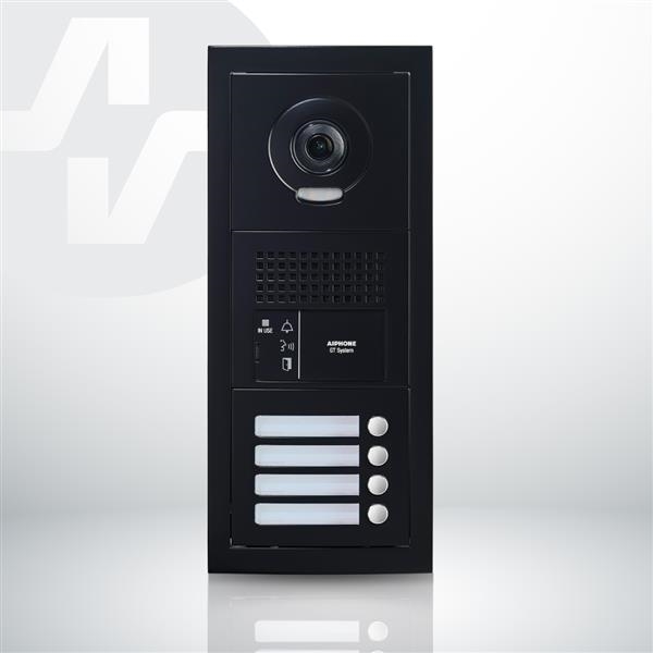 Pack de vidéophonie pour 4 appartements, Noir