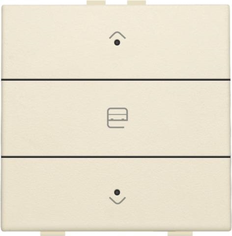 Enkelvoudige motorsturingsbediening met Led voor Niko Home control 3 x Creme