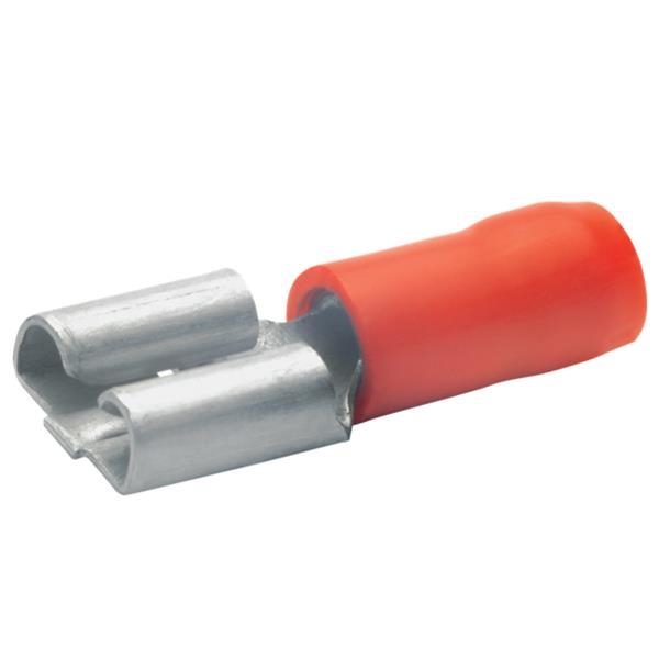 Faston female insulated 0.25 - 1.5mm² 6.3 x 0.8 Red