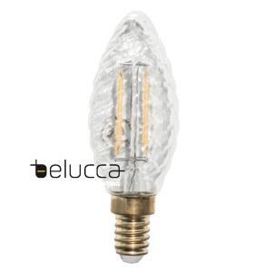 Filament Led candle twist 4W E14 470lm 2700K 15000u dim Cri > 80