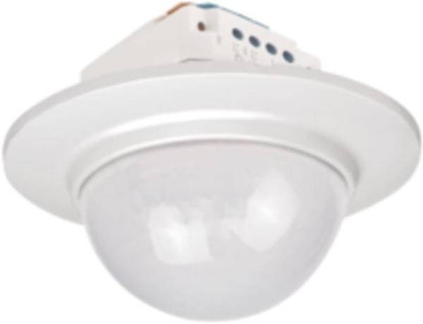 Bewegingsmelder 230Vac, 360°, 1 kanaal, 30m, inbouw, rond
