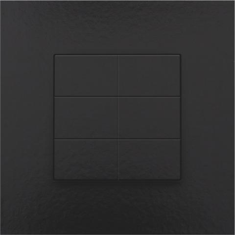 Bouton - poussoir sextuple pour Niko Home control Bakelite Black