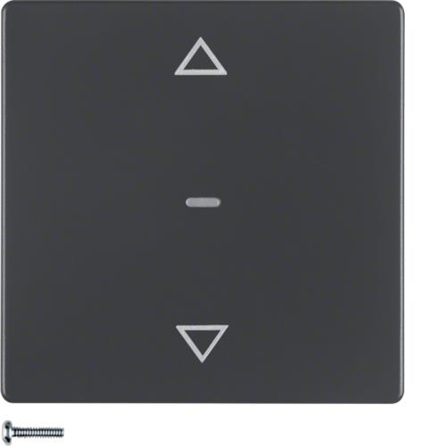 Bouton - poussoir volet Q.1 / Q.3 Anthracite Velours