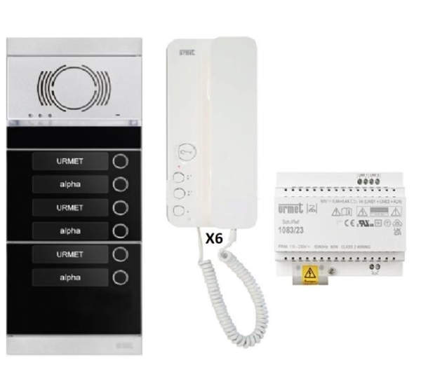 Kit audio 6 appartements préprogrammé