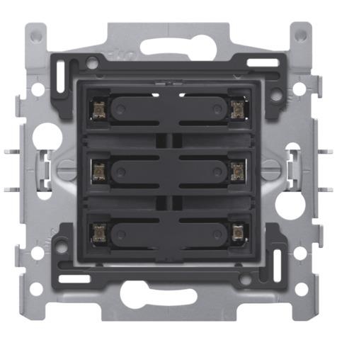 Socle pour sextuple bouton - poussoir libre de potentiel 24V NO avec Led couleur Ambre