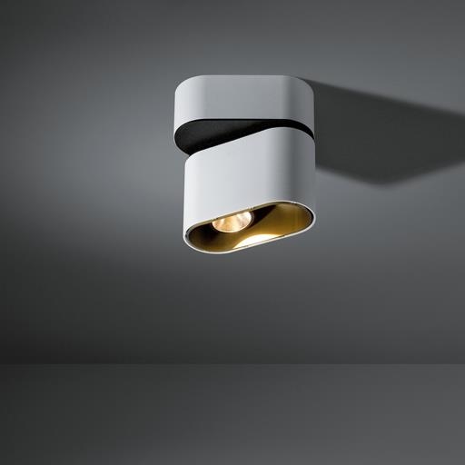 Duell apparent Led 2700K moyen 1 - 10V / pushdim GI Blanc structuré - Champagne
