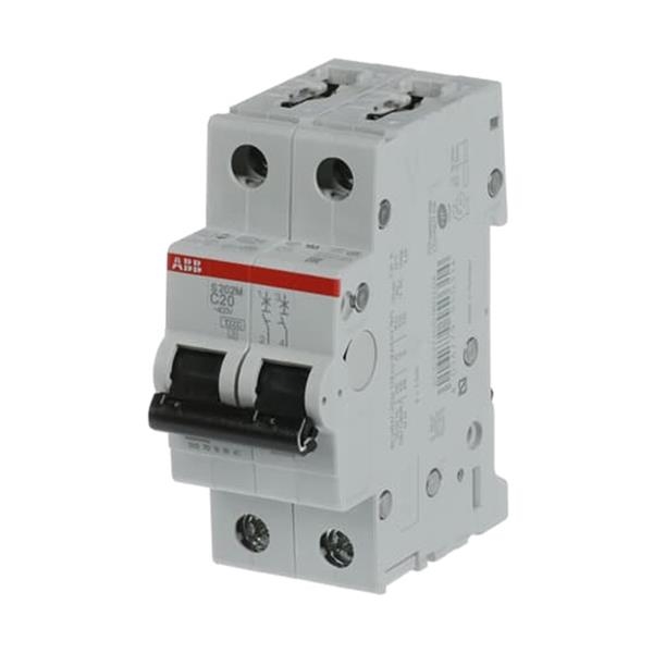 Disjoncteur bipolaire 10kA S202M courbe C 20A