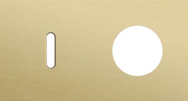 Plaque de recouvrement double, horizontale 71mm d'entraxe, pour une fonction de commutation simple