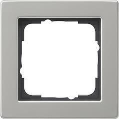 Cadre finition 1 x Gira E2 Acier inoxydable