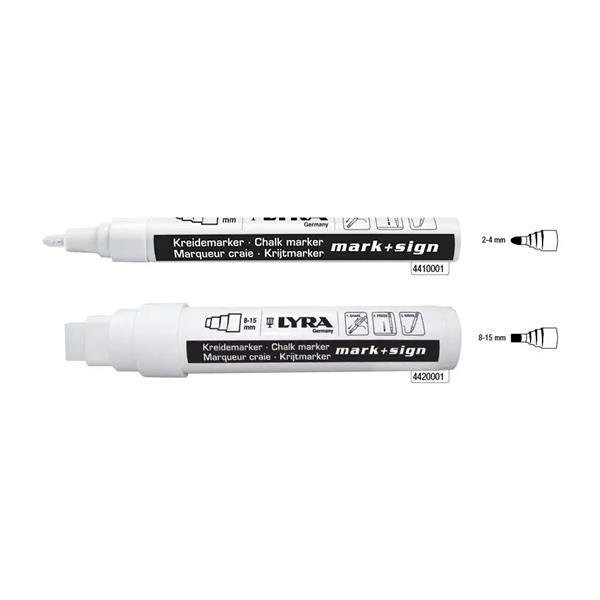 Chalk marker with tip of 8 - 15mm Lyra box of 6 pieces