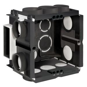 Q range Econ flush-mounting box without drafts 50mm depth 60 x 60 x 50mm with 4 screw holes