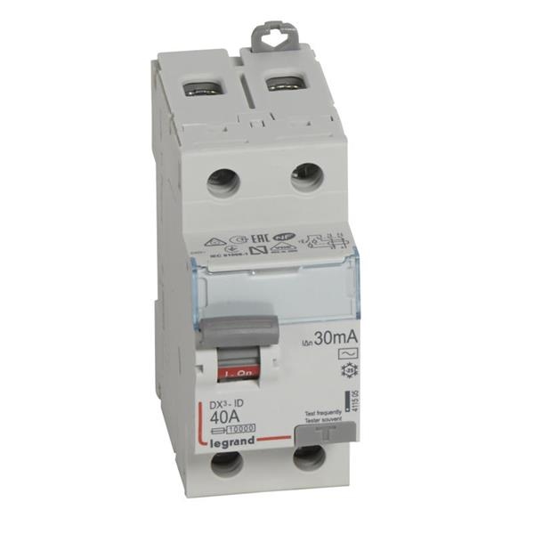DX3 - 2 pole differential switch 40A AC 30mA