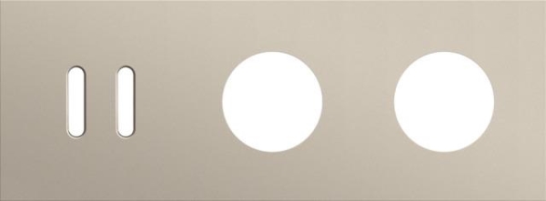 Drievoudige afdekplaat, horizontaal 71mm centerafstand, voor een tweevoudige schakelfunctie en twee