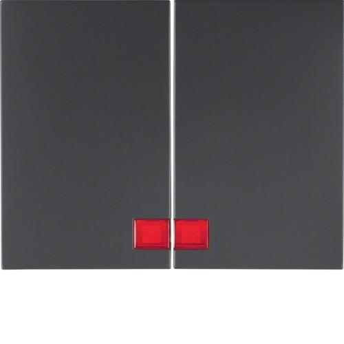 Rocker 2gang, Redlens, K.1, Anthracite matt, lacquered