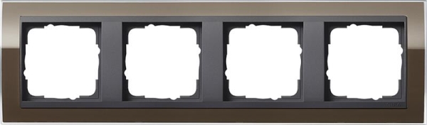 Cadre finition 4 x pour Anthracite Gira Event Clear Brun