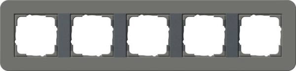 Cadre finition 5 x Gira E3 Gris foncé / Anthracite