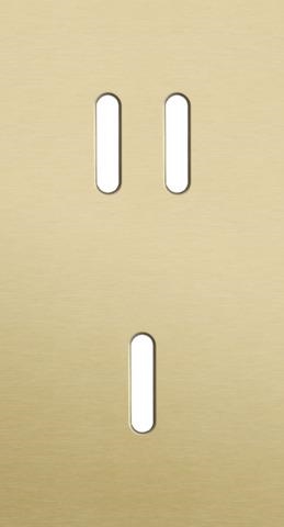 Tweevoudige afdekplaat, verticaal 71mm centerafstand, voor een tweevoudige en een enkelvoudige schak