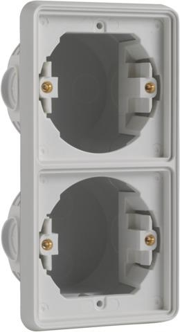 Double vertical flush - mounting frame, Grey