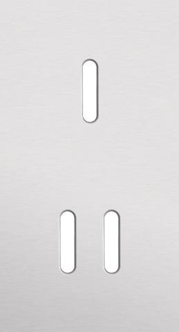 Double cover plate, vertical 71mm center distance, for single and double switching function, Niko R