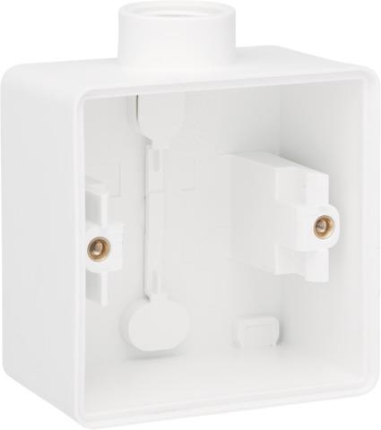 Boîte en saillie étanche aux projections d’eau avec une entrée M20 Blanc