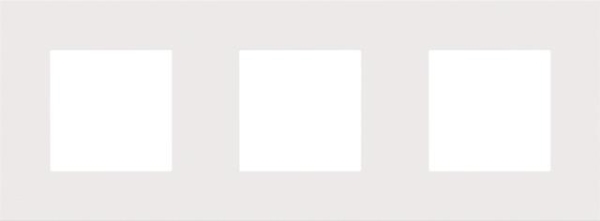 Plaque triple horizontale entraxe 71mm White Steel