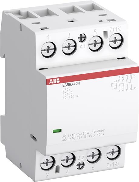 Contacteur modulaire 63A 3 NO 63A contacts tension circuit de commande: 230Vac / Dc