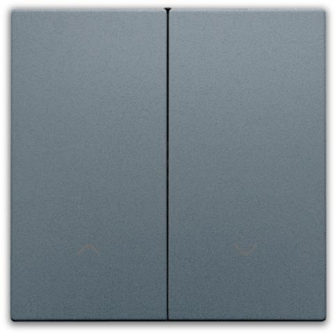 Finishing set for double electronic roll - down shutter switch, Alu Grey coated