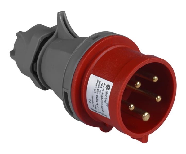 Plug CEE with phase inverter 5 x 32A 380 - 415Vac Red IP44