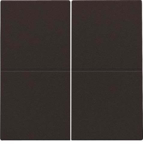 Afwerkingsset voor viervoudige elektronische schakelaar of drukknop, dark Brown