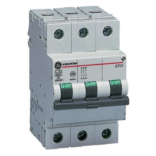 Mcb EP30 3kA 3 poles C curve 10A