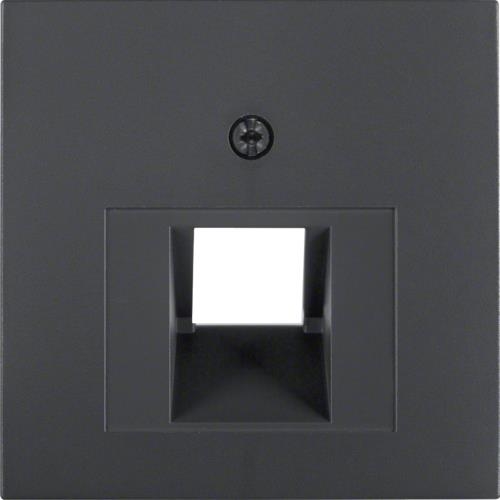 Enjoliveur pour prise informatique simple Berker S.1 / B.3 / B.7 Anthracite, mat