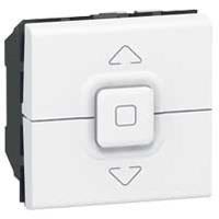 Roller blind switch Mosaic - for 500W maximum blind - 2 modules - White