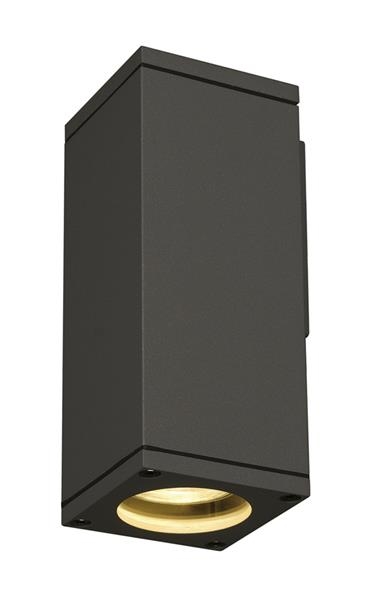 Theo wall out wandarmatuur, vierkant, Antraciet, Gu10, maximum 35W