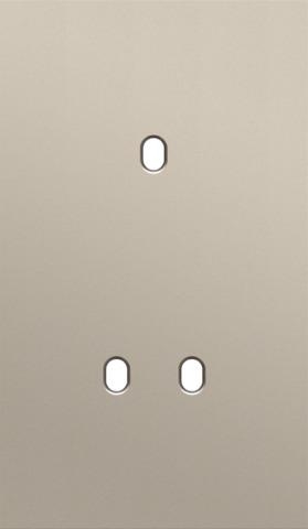 Tweevoudige afdekplaat, verticaal 60mm centerafstand, voor een enkelvoudige en een tweevoudige schak